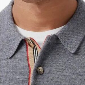 Burberry long sleeve polo shirt